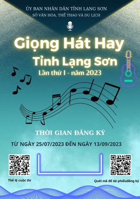 Thể lệ  Cuộc thi giọng hát hay tỉnh Lạng Sơn lần thứ I năm 2023